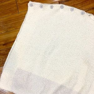 Barefoot Dreams striped fleece poncho shrug sweater cape poncho winter c…